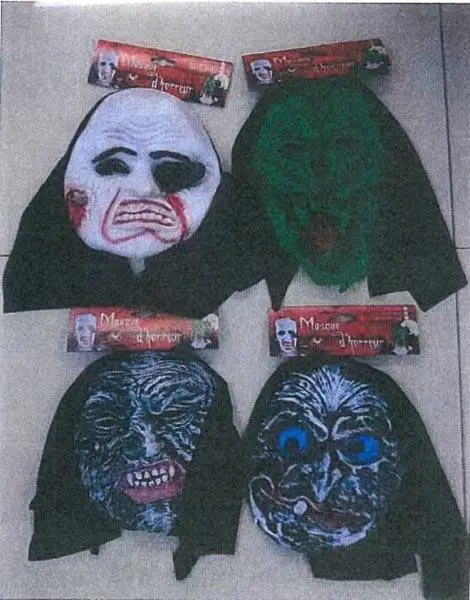 Photo de l’avis officiel: Joja Masque d'horreur Masque de fantaisie — risque: Risque chimique (A12/0218/18)
