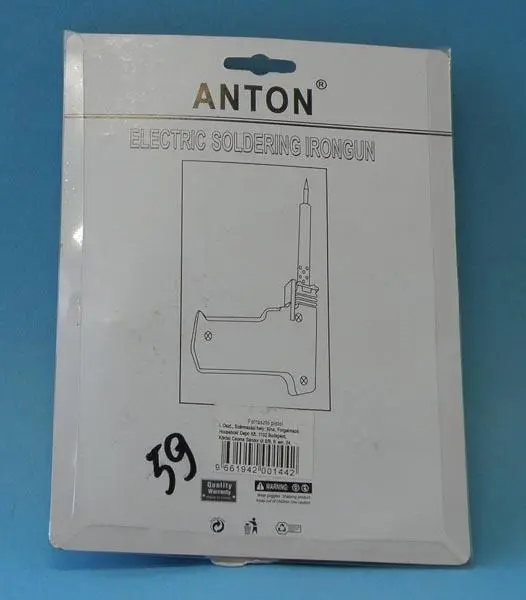 Photo from the official notice: ANTON ELECTRIC SOLDERING IRONGU — electric shock risk