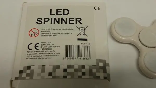 Photo de l’avis officiel: HANDY SPINNER/LED SPINNER Fidget spinner — risque: Blessures