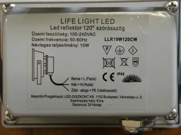 Photo de l’avis officiel: LIFE LIGHT LED Led reflektor 120° Projecteur LED — risque: Choc électrique