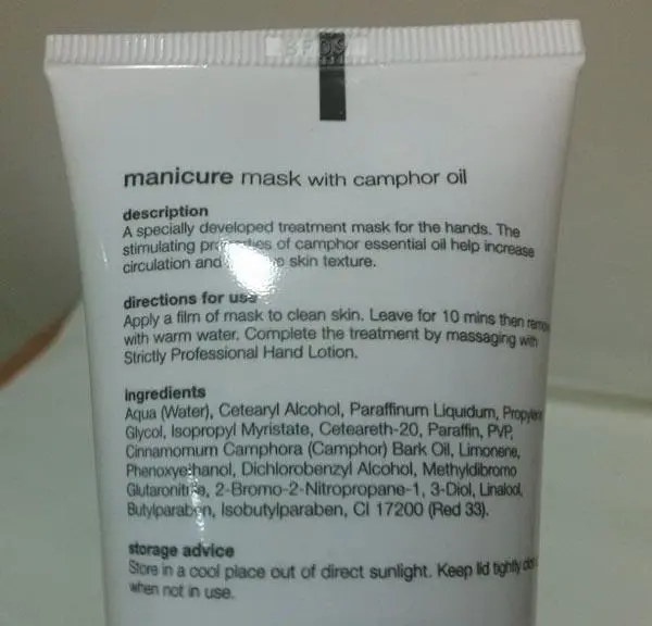 Foto aus der offiziellen Meldung: Bellitas Limited /, Strictly professional Manicure Mask Maniküremaske — Risiko: Chemikalie