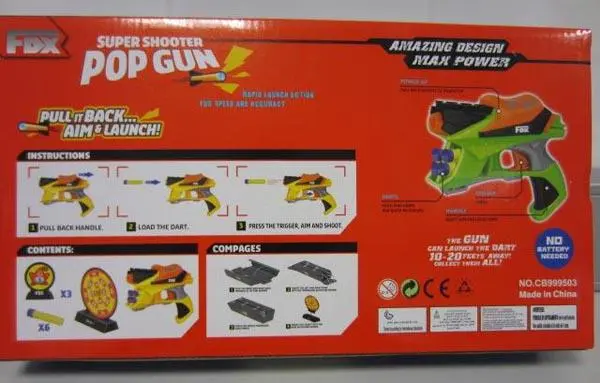 Photo de l’avis officiel: Super Juguete Eva Pop Gun Pistolet à jouet — risque: Étouffement
