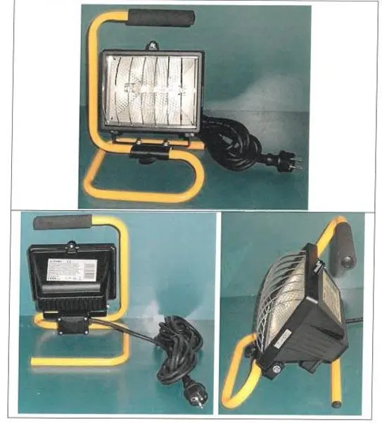 Foto do aviso oficial: Ceba Projecteur Halogène Projetor — risco: Choque elétrico
