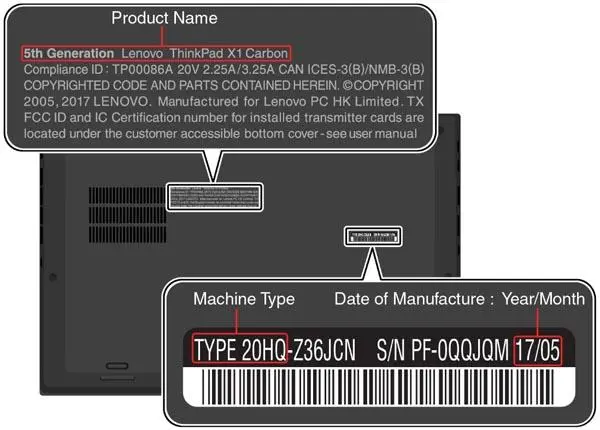 Foto dell’avviso ufficiale: Lenovo ThinkPad X1 Carbon Computer portatile — rischio: Incendio