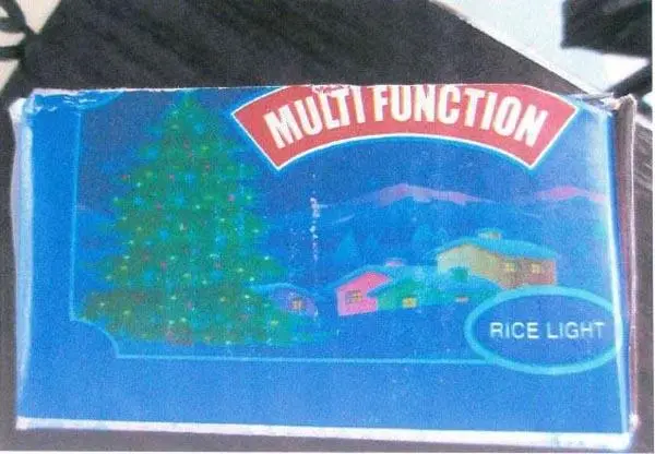 Photo de l’avis officiel: Multi Function RICE LIGHT Chaîne d’éclairage — risque: Choc électrique