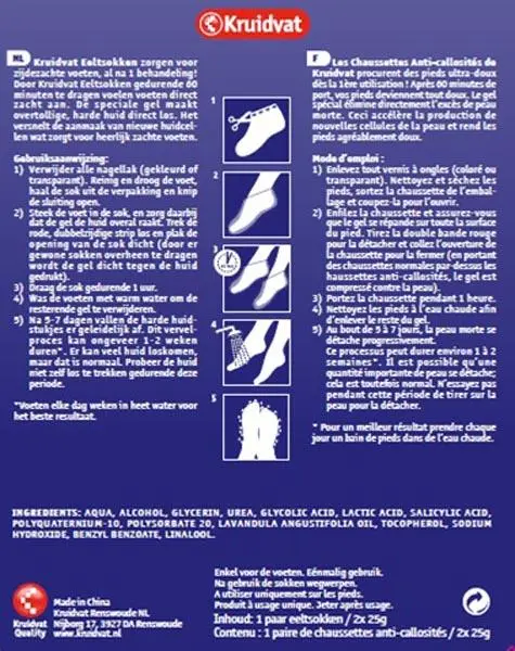 Foto dell’avviso ufficiale: Kruidvat Eeltsokken Calzini anticallus — rischio: Rischio chimico