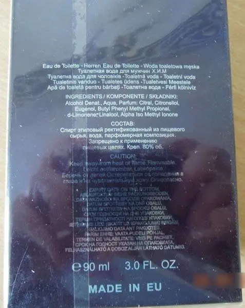 Photo de l’avis officiel: LA RIVE H.I.M Parfum — risque: Risque chimique