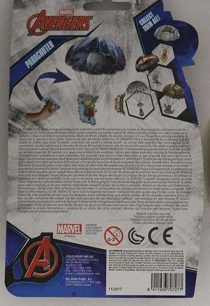 Foto dell’avviso ufficiale: Marvel / Marvel avengers Parachuter Giocattolo di plastica — rischio: Rischio chimico