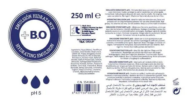 Photo de l’avis officiel: +B.O Hydrating Emulsion Produit de soins de la peau — risque: Risque microbiologique