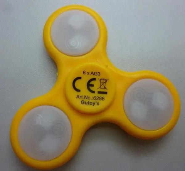 Foto do aviso oficial: gutoy's LED FInger Twister Fidget spinner — risco: Químico