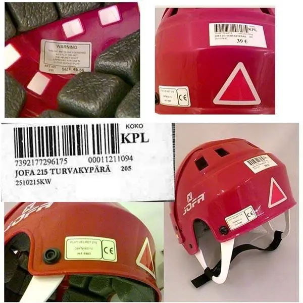 Foto dell’avviso ufficiale: Jofa Casco da gioco per bambini — rischio: Lesioni