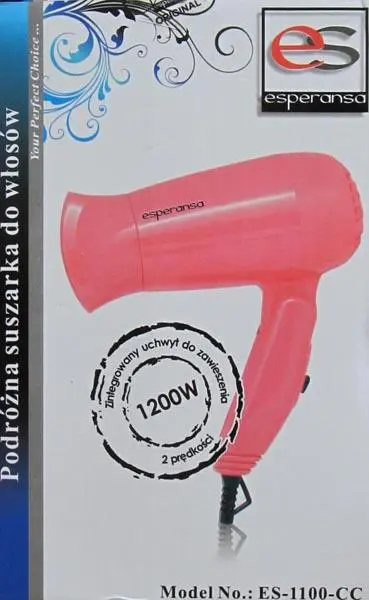 Photo de l’avis officiel: esperansa Sèche-cheveux — risque: Choc électrique