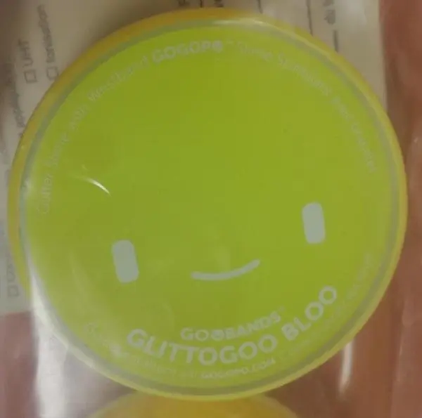 Photo de l’avis officiel: GOGOPO /, GOOBANDS Glittogoo Bloo Slime de jouet — risque: Risque chimique
