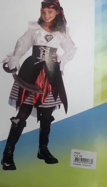 Foto do aviso oficial: DISFRAZ NINA PIRATA Traje de fantasia — risco: Estrangulamento