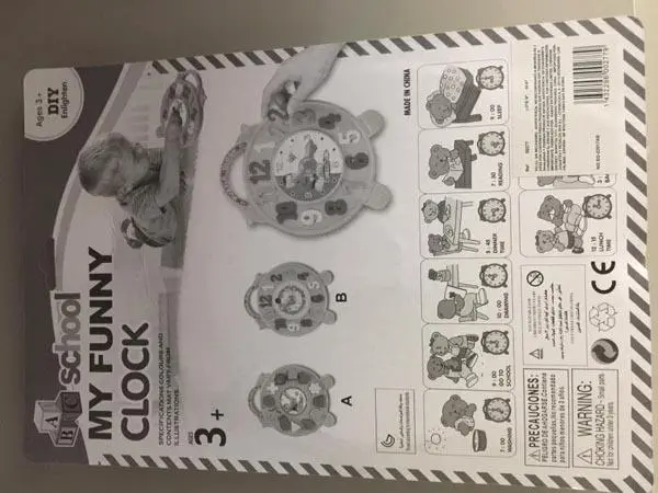 Photo from the official notice: ABC SCHOOL MY FUNNY CLOCK puzzle clock — choking risk