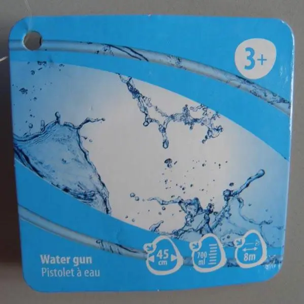 Photo de l’avis officiel: Water gun Pistolet à eau — risque: Blessures