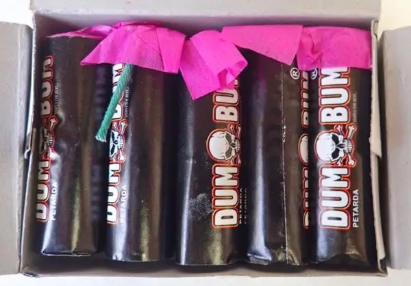 Photo from the official notice: Klasek DUMBUM firework — damage to hearing risk
