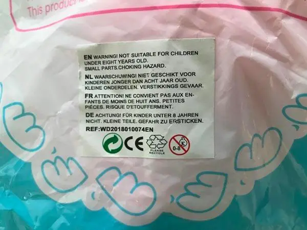 Photo from the official notice: I LOVE SQUISHY squeeze toy — choking risk (A12/0702/18)