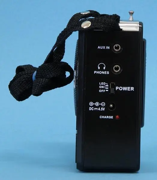 Photo from the official notice: SOMITEC portable radio — electric shock & fire risk