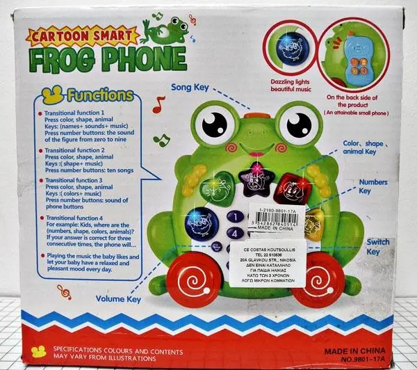 Photo de l’avis officiel: AOYUCHENG TOYS Cartoon Smart - Frog Phone Jouet multifonctionnel — risque: Étouffement