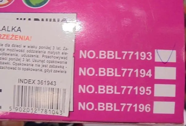 Foto do aviso oficial: Mega Creative Sofi Boneca de plástico — risco: Químico