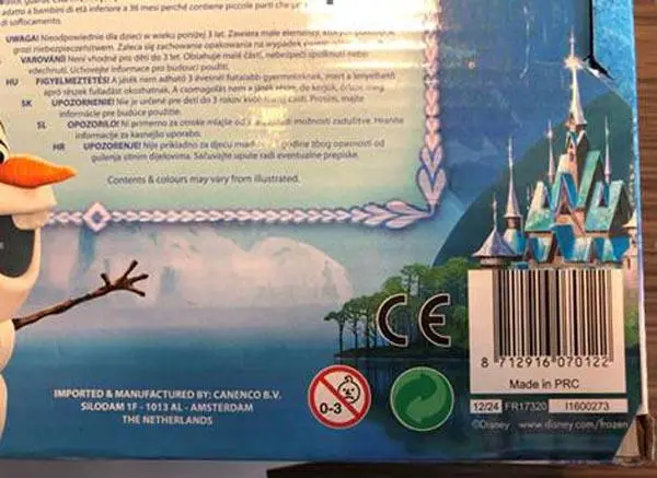 Foto dell’avviso ufficiale: Disney FROZEN Set regalo per notebook — rischio: Rischio chimico