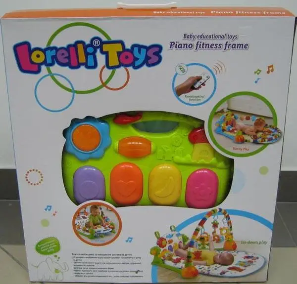 Photo from the official notice: Lorelli Toys Baby educational toy/ Piano fitness frame activity play mat — choking risk