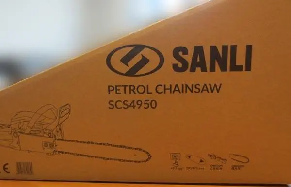 Photo de l’avis officiel: Sanli Petrol Chainsaw Tronçonneuse — risque: Blessures
