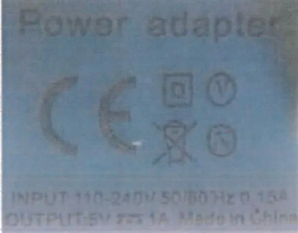 Photo de l’avis officiel: Power Adapter Chargeur USB — risque: Choc électrique (A12/0854/18)