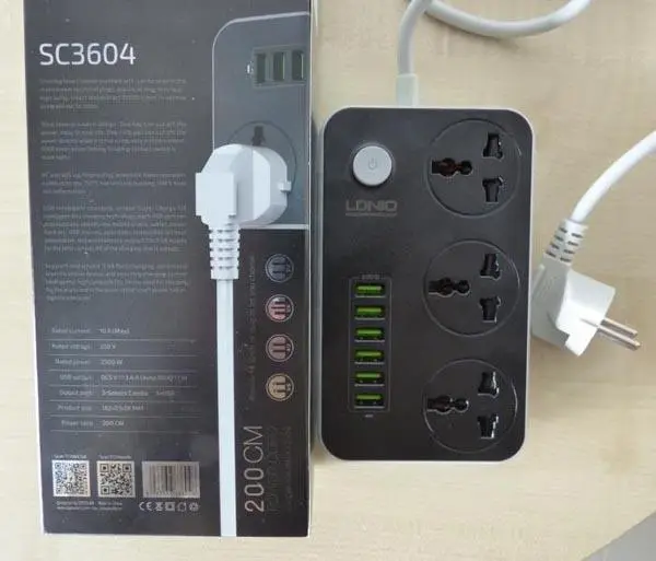 Foto dell’avviso ufficiale: LDNIO 3 POWER SOCKET Cavo di estensione della rete — rischio: Scossa elettrica