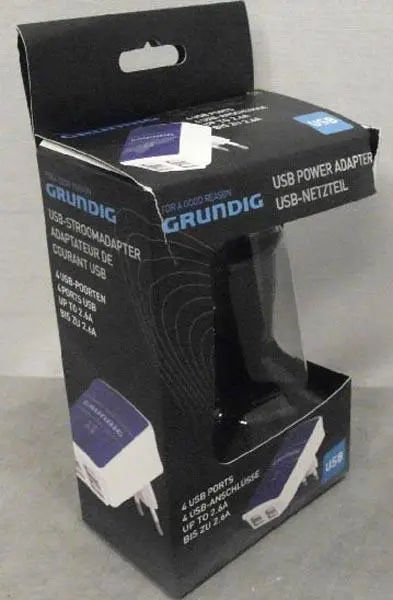 Photo de l’avis officiel: Grundig USB POWER ADAPTER Chargeur USB — risque: Choc électrique