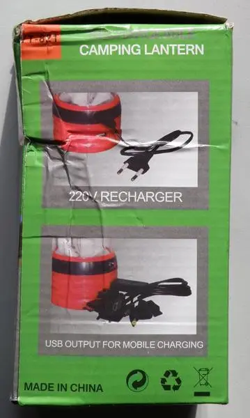 Photo de l’avis officiel: YuTian Rechargeable Camping Lantern Lampe LED portable — risque: Choc électrique & Incendie