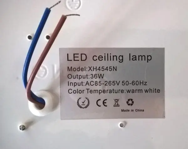 Photo de l’avis officiel: Zyurong LED Ceiling Lamp Plafonnier LED — risque: Choc électrique