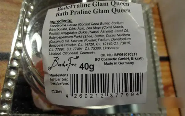 Foto aus der offiziellen Meldung: Badefee Bath Praline Glam Queen Badeseife — Risiko: Ersticken