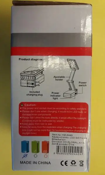 Photo de l’avis officiel: YOLOMO LED FOLDABLE RECHARGEABLE DESK LAMP Lampe de bureau — risque: Choc électrique