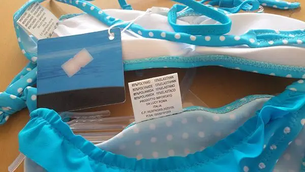 Photo de l’avis officiel: Leonado Bikini des filles — risque: Blessures (A12/1005/18)
