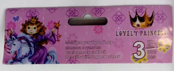 Photo de l’avis officiel: Jumbo LOVELY PRINCESS Crayons avec gomme — risque: Risque chimique
