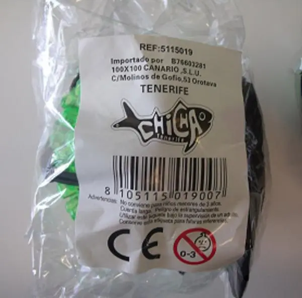 Foto uit de officiële melding: Chichao Yo-Yo bal — risico: Verwurging