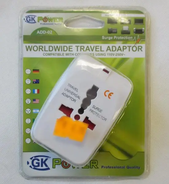 Foto uit de officiële melding: GK Power WORLDWIDE TRAVEL ADAPTOR Reisstekkeradapter — risico: Elektrische schok