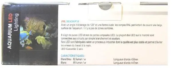Foto aus der offiziellen Meldung: AQUAVIE LUMIVIE LED / Aquarium LED Lighting Aquarienlampe — Risiko: Elektrischer Schlag