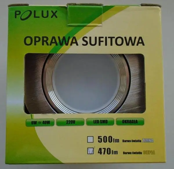 Foto do aviso oficial: POLUX OPRAWA SUFITOWA Luz de teto — risco: Choque elétrico