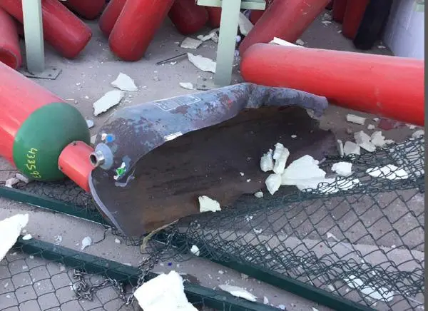 Photo from the official notice: TYCO Inergen transportable gas cylinders for fire suppression — injuries risk