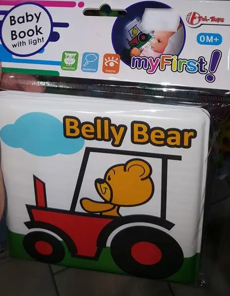 Foto dell’avviso ufficiale: TOI-TOYS Belly Bear Libro bambino con luce — rischio: Rischio chimico & Ostruzione delle vie aeree