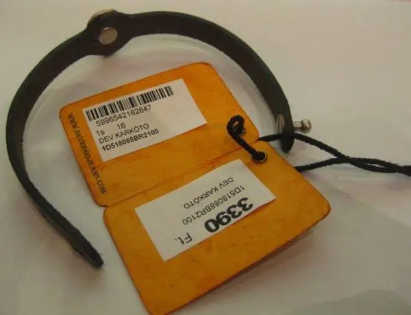 Photo de l’avis officiel: DEVERGO DEV karkötő Bracelet en cuir — risque: Risque chimique