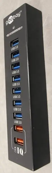 Photo de l’avis officiel: Goobay 7+2 Port USB - HUB 3.0 Moyeu USB avec alimentation électrique — risque: Choc électrique