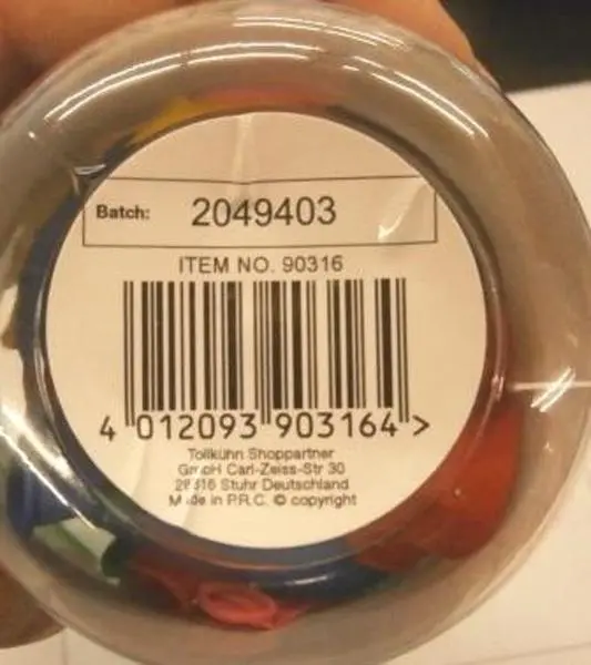 Photo de l’avis officiel: Tollkühn Shoppartner Water Balloon Pump Ballons d’eau — risque: Risque chimique