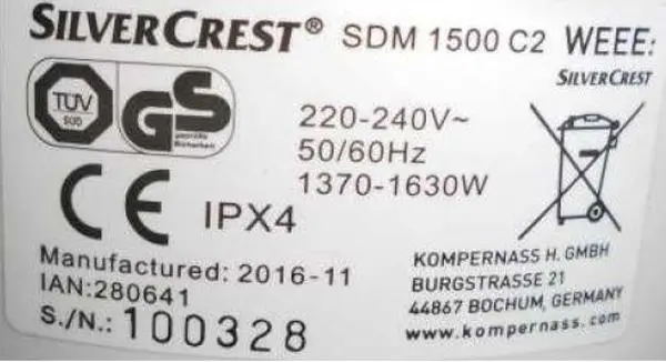 Foto aus der offiziellen Meldung: SILVERCREST Balai vapeur Dampfbürste — Risiko: Elektrischer Schlag