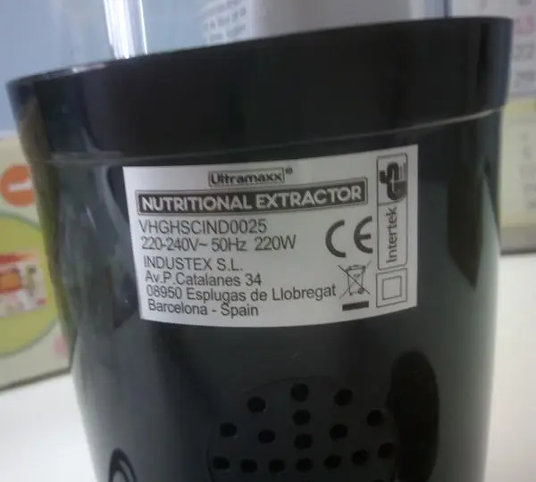 Foto dell’avviso ufficiale: ULTRAMAXX Nutritional Extractor Miscelatore elettrico — rischio: Scossa elettrica