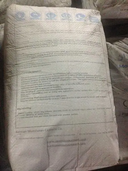 Photo de l’avis officiel: Momtazan Cement Type 1 42.5 Portland Cement Sac de ciment — risque: Risque chimique