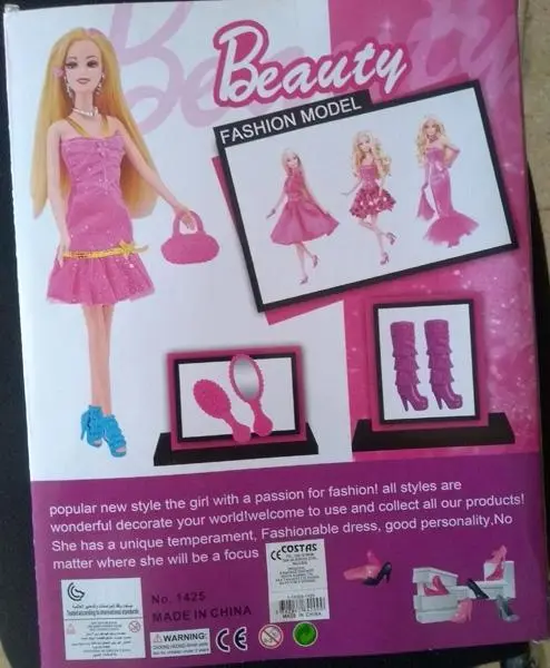 Foto do aviso oficial: BEAUTY Fashion Model / Fashion Girl Boneca de plástico com acessórios — risco: Químico